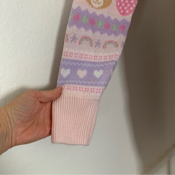 Hot Topic Pastel Teddy Bear & Strawberries Cardigan Longline Sweater Kawaii - Picture 6 of 17